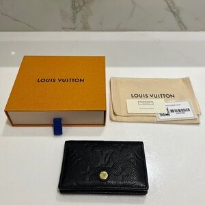 Louis Vuitton Black and Gold Card Holder